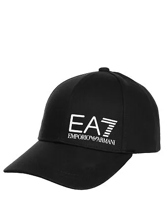 Emporio Armani EA7 Baseball Cap Men 247088CC01028221 Black - White Cotton • £57.60