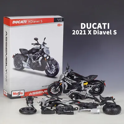 Maisto 1:12 2021 Ducati X Diavel S Assemble DIY Motorcycle Model Collection Gift • $31.99