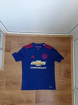 MANCHESTER UNITED 2016/2017 FOOTBALL SHIRT JERSEY AWAY ADIDAS SIZE Youth L Boys • $15.99