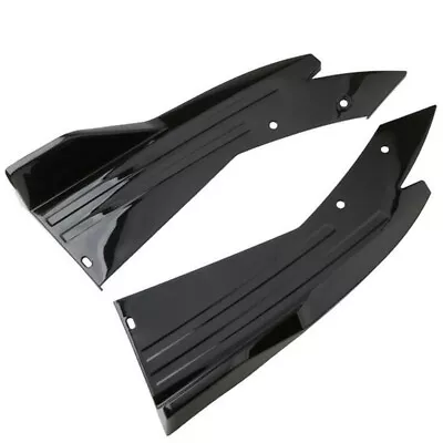 2Pcs Car Rear Bumper Spoiler Lip Splitter Diffuser Winglet Wings Glossy Black • $29.60