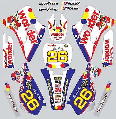 Graphics For Yamaha YZ 125 250 YZ125 YZ250 1996-2001  Decals Ricky Bobby Wonder • $97