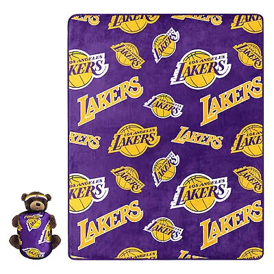 Northwest NBA Los Angeles Lakers Plush Bear Hugger W/ Silk Touch Throw Blanket • $39.99