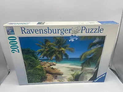 Ravensburger 2000 Piece Beach Jigsaw Puzzle Seychelles 2013 W Sealed Bag 29 X 38 • $32.88
