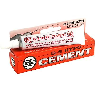 $7.99 • Buy G-S Hypo Cement With Precision Applicator, 9ml 1/3 Fl Oz,Jewelry Making Glue
