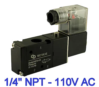 1/4  3 Way 2 Position Electric Directional Control Electric Solenoid Valve 110V • $23.99