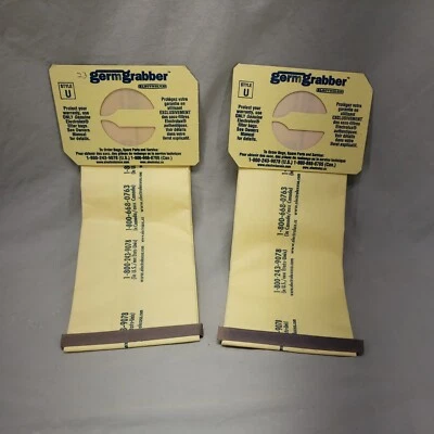 $8.09 • Buy Genuine Germ Grabber Style U Electrolux Filter Vacuum Bags Pack Of 2