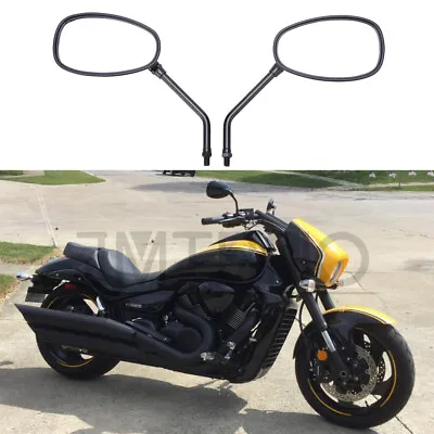 For Suzuki Boulevard M109R M50 Motorcycle Rear Rearview Side Mirrors Black 10mm • $25.65