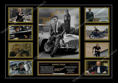 James Bond Daniel Craig 2006-2021 Collection Signed  A4 Photo Print Memorabilia • £8.69