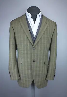 Mens Holland Esquire 2Btn Sport Coat Jacket Multicolor Check Wool Size 44 • £78