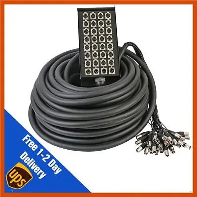 £270 • Buy 32 Way 24/8 XLR Multicore Stagebox Snake, 30m Cable Loom 24 Sends 8 Returns 