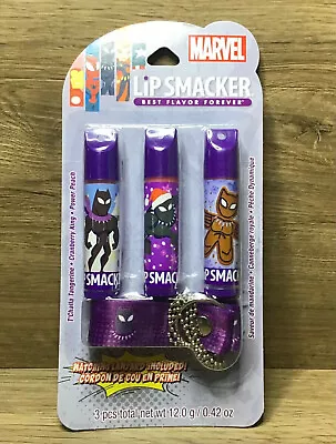 Lip Smacker Marvel Black Panther 3pcs Hydrating Lip Balm Matching Lanyard 0.42oz • $10.99