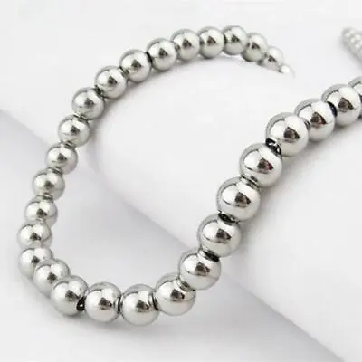 6/8/10mm Hip Hop Men's 316L Stainless Steel Ball Beads Chain Necklace 7-40inch • $13.29