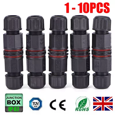 £6.59 • Buy 2 / 3 Pole Core Joint Outdoor IP67 Waterproof Electrical Cable Wire Connector UK