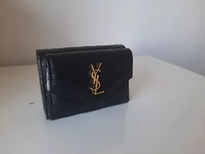 Ysl Saint Laurent Mini Wallet Gold Tone H/ware New-authentic • $680