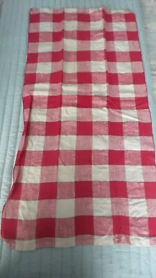 Vintage Cotton KITCHEN TOWEL Red And White Buffalo Check Plaid • $7