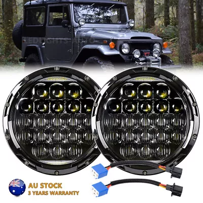 Pair 7inch Round LED Headlights Hi/Lo Beam DRL Headlamp For Toyota Land Cruiser • $92.95