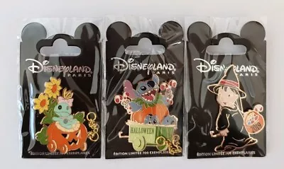 Disney Pin DLP - Halloween Train - Complete Set Of 3 - Lilo Stitch Scrump LE 700 • $33.24