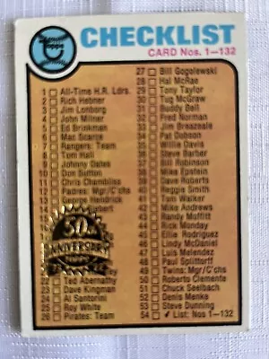 2022 Topps Heritage - CHECKLIST - 1973 50th Ann. Stamped Buyback  #54 • $0.99