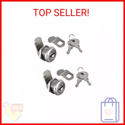 2Pcs Cabinet Cam Lock Keyed Alike Tool Box Locks 5/8  Cylinder For Truck Pickup  • $14.35