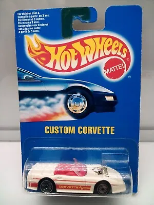 Hot Wheels Mainline / Custom Chevy Corvette C4 - Pearl White - Model Car X1 • $34.72