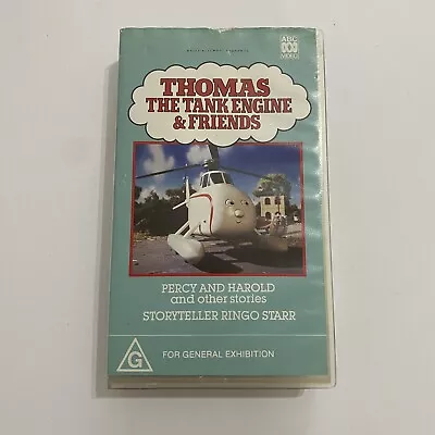 Thomas The Tank Engine VHS Percy & Harold (VHS 1991) ABC Kids Video Ringo Starr • $10