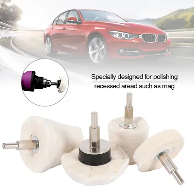 4X Polishing Buffing Pad Mop Wheel Drill Kit Car Polisher Aluminum Stainless# • $19.99