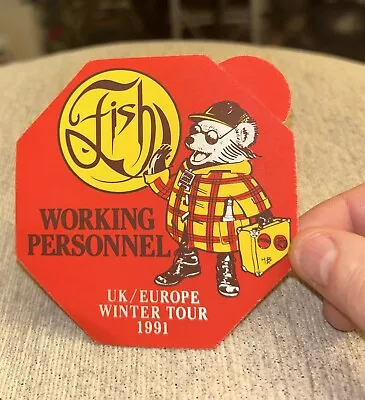 Fish (marillion) Backstage Working Pass  Uk/europe Tour 1991 • £9.99