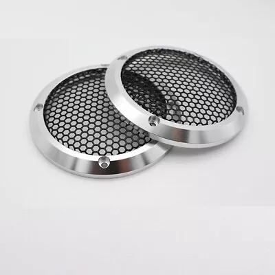 3.5  Silver Full Metal Aluminium Speaker Cover Mesh Grills For Car Audio DJ PA  • $28.99