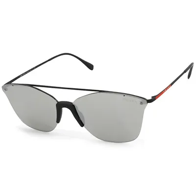 Prada Sports PS 52US DG02B0 Black/Silver Mirror Flat Women's Sunglasses • $179.95