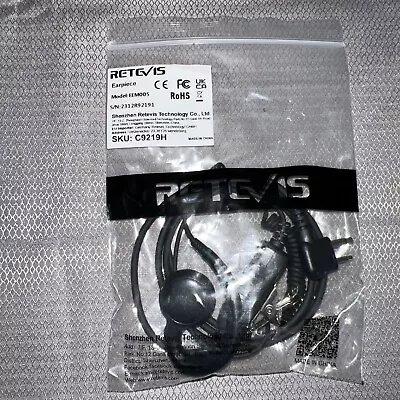 Retevis EEM005 MOTOROLA 2-Pin K Plug C-shaped Style Earpiece For TH-D7 • $10.99