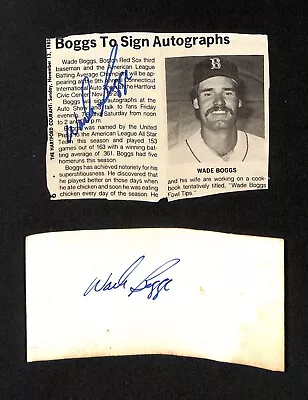 Wade Boggs Signed Autograph X2 Boston Red Sox Yankees Baseball HOF Authentic • $0.99