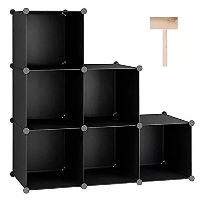 6Cube Storage Organizer  DIY Plastic Modular Book Shelf  Ideal For Bedroom • $39.25