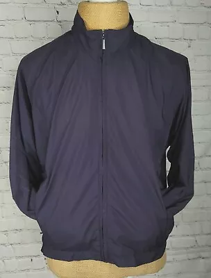 Tail Men Size Medium Navy Golf/tennis Full Zip Windbreaker Jacket With Pockets • $15.99