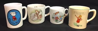 4 VTG Children’s Nursery Rhyme Comic Mugs Charlie Brown Little Orphan Annie+++ • $26.50