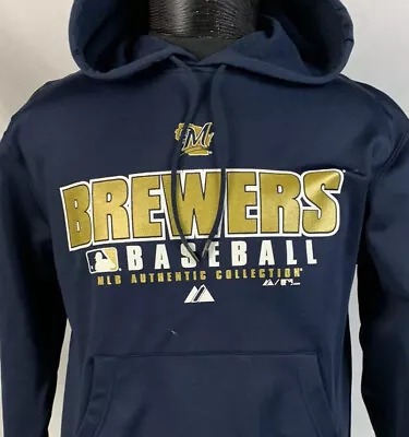 Milwaukee Brewers Authentic Collection Spring Training Hoodie 2008 MLB Men Small • $34.99