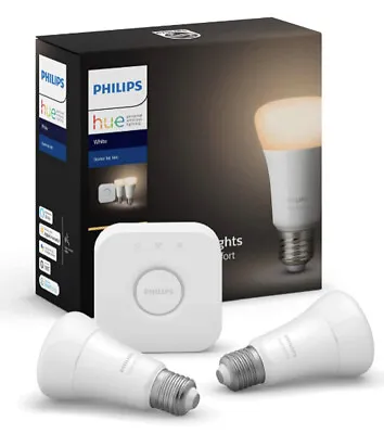 $109 • Buy Philips Hue White Starter Kit A60 B22 | 2x Bulbs | Bridge 