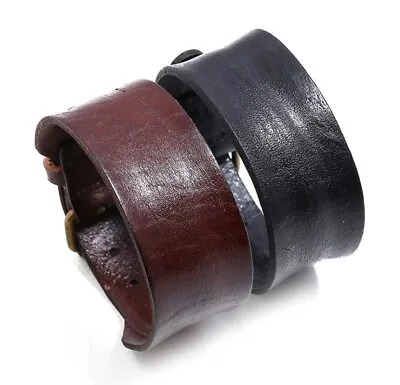 MEN/ Women Cowboy Vintage Curved Genuine Leather Wristband Bracelet 7.3-9  • $10.99