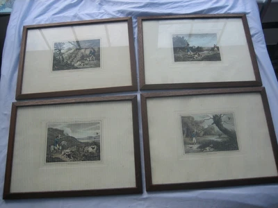 Four Antique Hunting Prints • £40