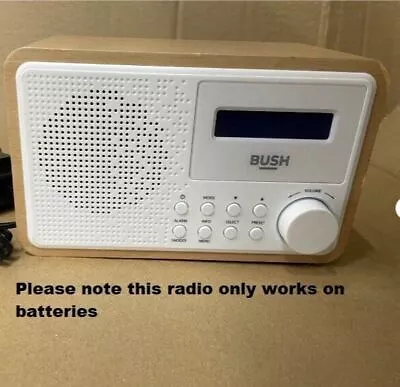 £17.63 • Buy Bush Wooden DAB Radio With Alarm And LCD Display - White