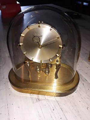 KIENINGER OBERGFELL Kundo Mechanical Anniversary Clock Glass Dome With Key  • $119