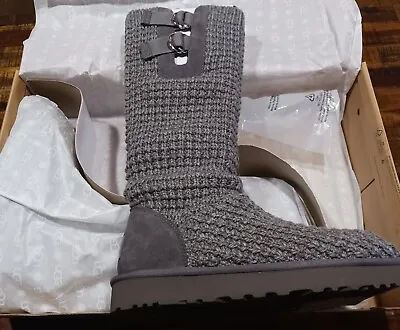Womens  UGG CLASSIC SOLENE TALL In Charcoal Sz 10 New In Box With All Papers  • $84.99