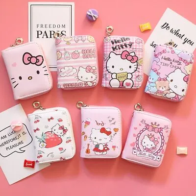 Girl Sanrio Hellokitty Short Coin Purse Card Bag Portable Banknote Storage Gift  • $20.89