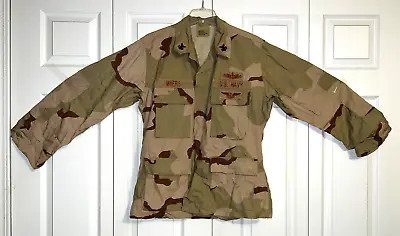 Army 3-COLOR DESERT Military Field Combat CAMO BDU Coat Shirt - MEDIUM SHORT • $9.99