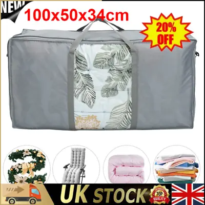 170L Large Clothes Underbed Storage Bags Zipped Organizer Foldable Xmas Bags UK◊ • £13.49