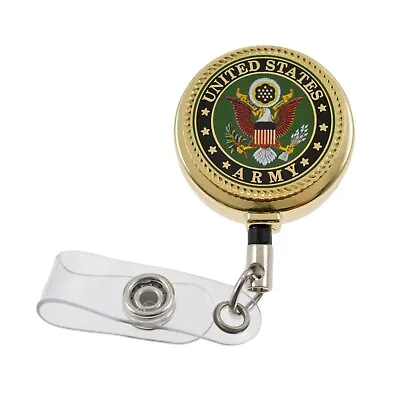 US Army Soldier Military Retractable Security ID Card Holder Badge Reel • $12.35