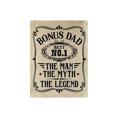 Bonus Dad - The Man The Myth The Legend Metal Tin Sign Father's Day Gift • $19.99