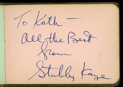 Stubby Kaye & Norman Evans British Vintage Autograph Album Page 1960's • $19.99