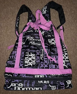 Jane Norman Rare Vintage 90s Y2K Black & Pink Backpack School Bag. Good Con #C5^ • £3.99