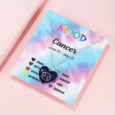 Cancer Zodiac Sign Cancer Constellation Necklace Mood Necklace Astrology • $9