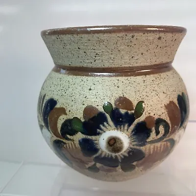 Vintage Mexican Folk Art  Pottery Tonala Sand Mug~Home Decor~Succulent Planter • $5.95